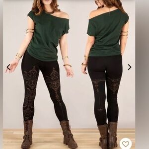 Black Printed Women's Leggings